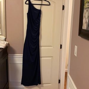 Laundry by Shelli Segal Navy one shoulder gown